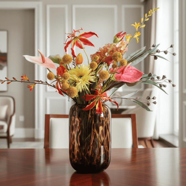 Florentine Amber Glass Vase Vase - Palatium Lux