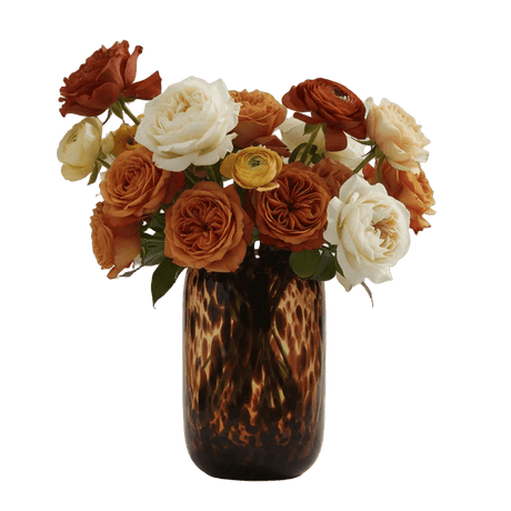 Florentine Amber Glass Vase Vase - Palatium Lux