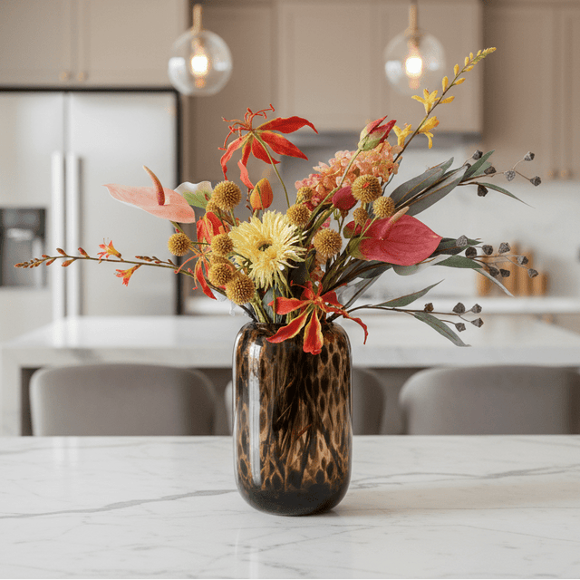 Florentine Amber Glass Vase Vase - Palatium Lux