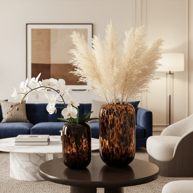 Florentine Amber Glass Vase Vase - Palatium Lux