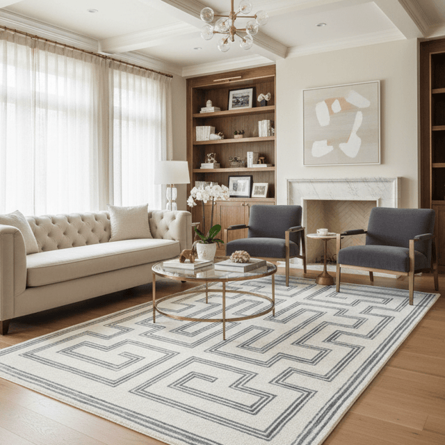 Forma Linea Hand Tufted Wool Rug - 5 x 7 Rugs - Palatium Lux