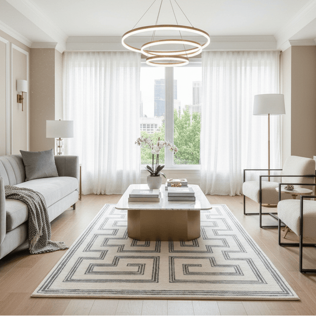 Forma Linea Hand Tufted Wool Rug - 5 x 7 Rugs - Palatium Lux