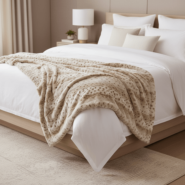 Gentle Fawn Faux Fur Blanket blanket - Palatium Lux
