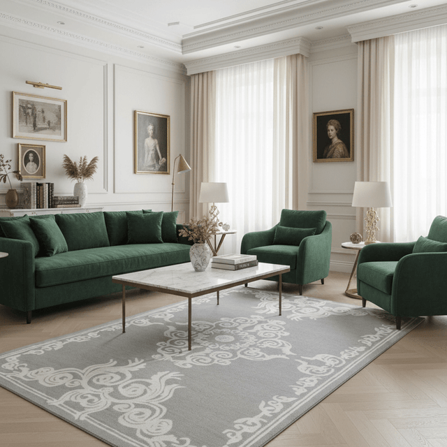 Ghia Hand Tufted Wool Rug - 5 x 8 Rugs - Palatium Lux