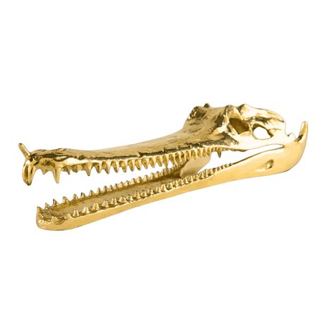 Golden Croc Resin Statue statue - Palatium Lux