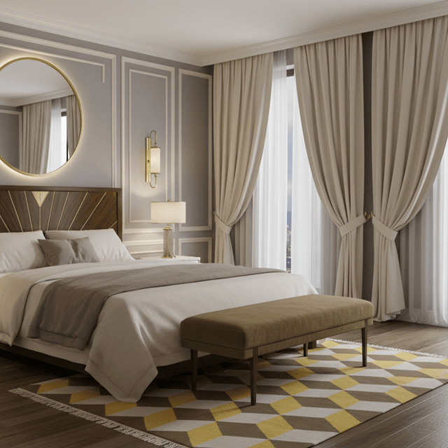 Golden Oro Handwoven Wool Rug - 4 x 6 Rugs - Palatium Lux