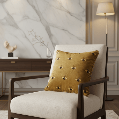 Golden Queen Bee Pillow Cover pillow covers - Palatium Lux