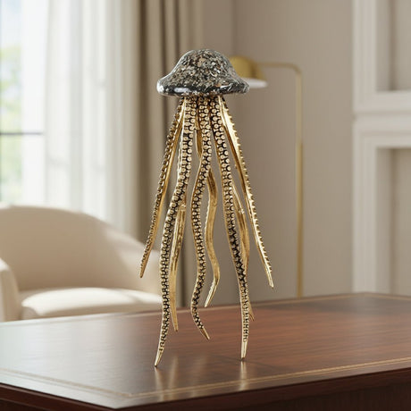 Golden Squid Resin Statue statue - Palatium Lux