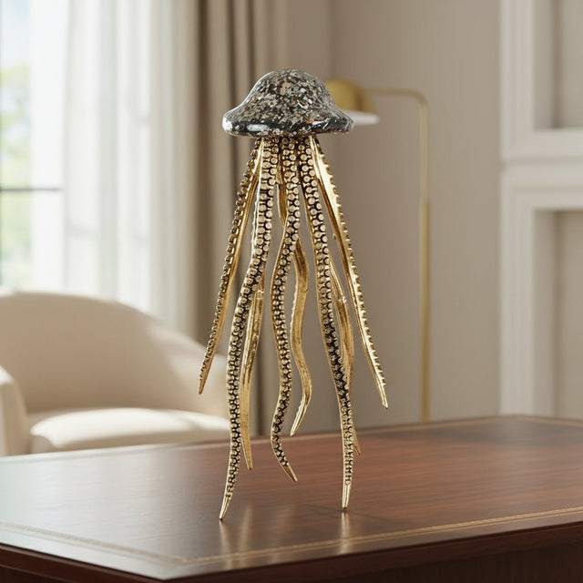 Golden Squid Resin Statue statue - Palatium Lux