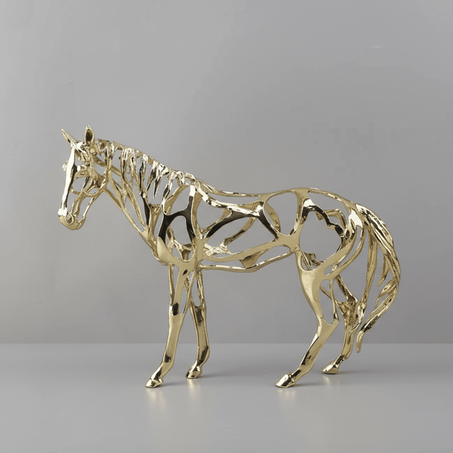 Golden Steed Horse Statue statue - Palatium Lux