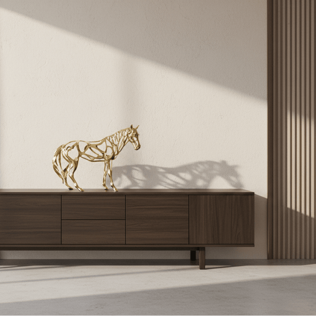 Golden Steed Horse Statue statue - Palatium Lux