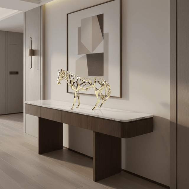 Golden Steed Horse Statue statue - Palatium Lux