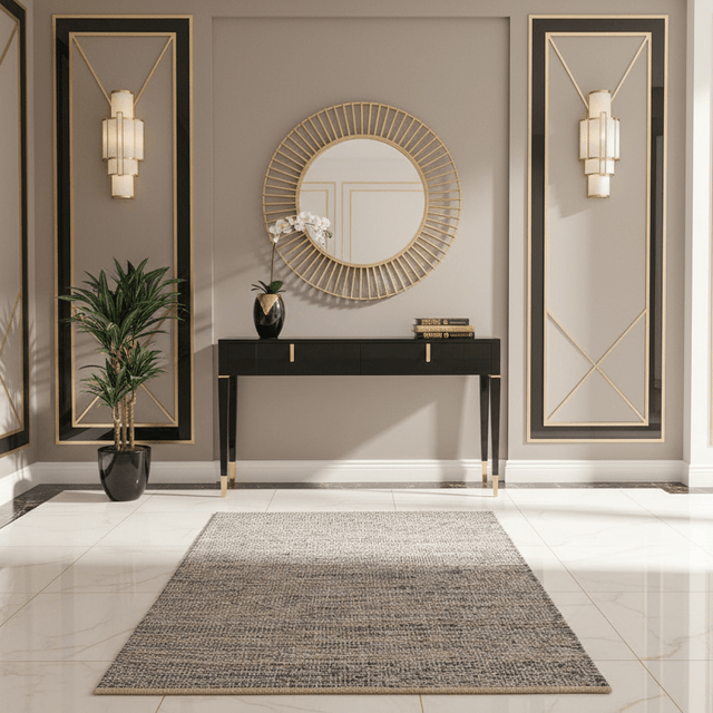 Greywater Bleu Handwoven Cotton Rug - 4 x 6 Rugs - Palatium Lux