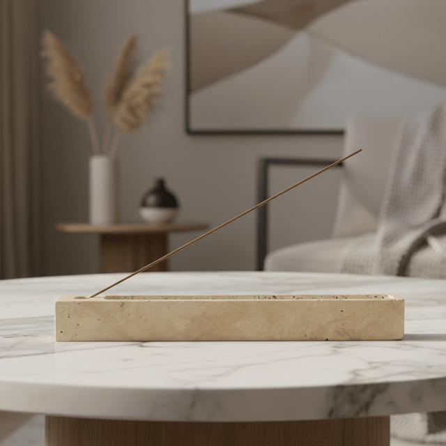 Halo Travertine Incense Holder - Palatium Lux
