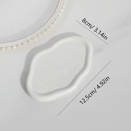 Adore You Ceramic Tray Speckled White Cloud tray - Palatium Lux