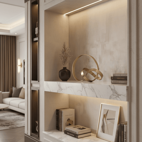 Infinitum Gold Ribbon Statue statue - Palatium Lux