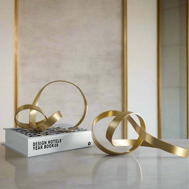 Infinitum Gold Ribbon Statue statue - Palatium Lux