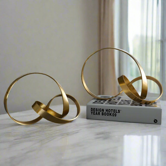 Infinitum Gold Ribbon Statue statue - Palatium Lux