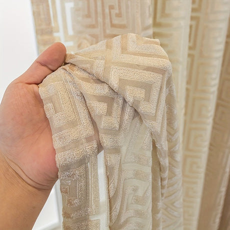 Jacquard Semi - Sheer Curtains - Palatium Lux