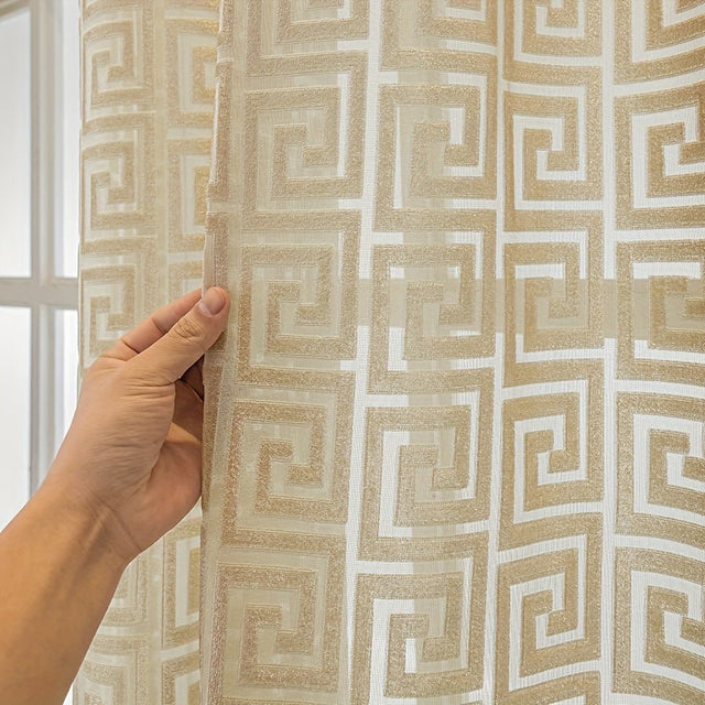 Jacquard Semi - Sheer Curtains - Palatium Lux