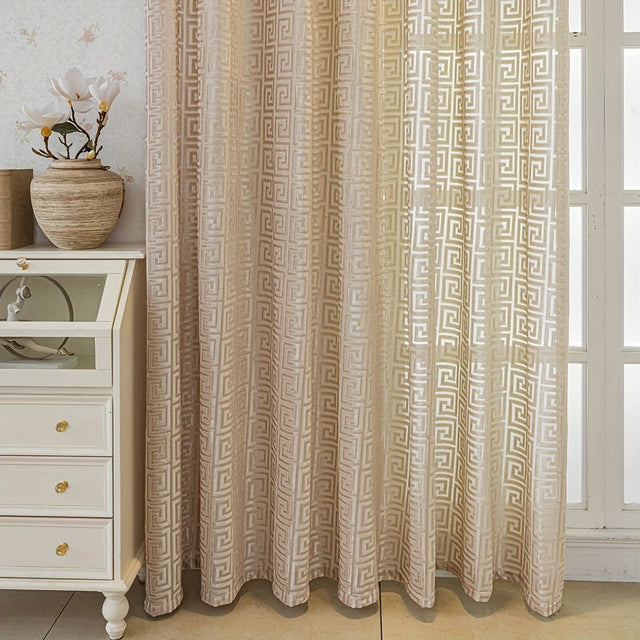 Jacquard Semi - Sheer Curtains - Palatium Lux