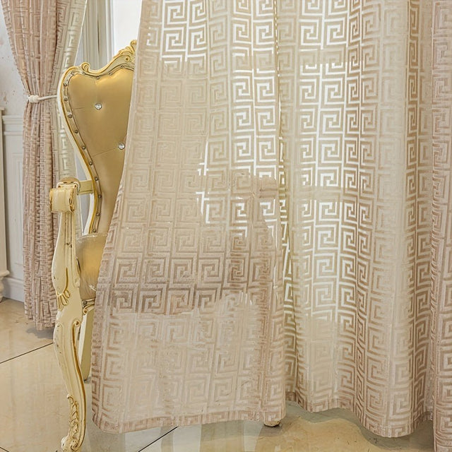 Jacquard Semi - Sheer Curtains - Palatium Lux