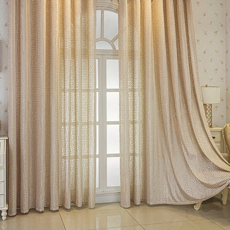 Jacquard Semi - Sheer Curtains - Palatium Lux