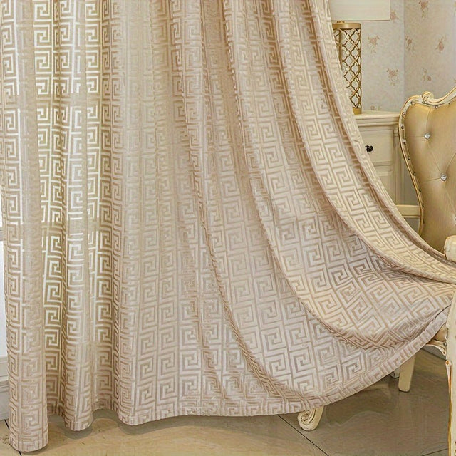 Jacquard Semi - Sheer Curtains - Palatium Lux