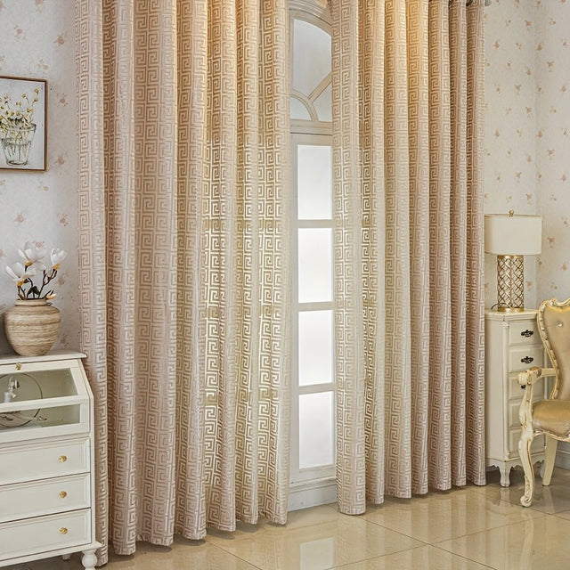 Jacquard Semi - Sheer Curtains - Palatium Lux