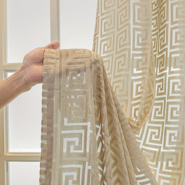 Jacquard Semi - Sheer Curtains - Palatium Lux