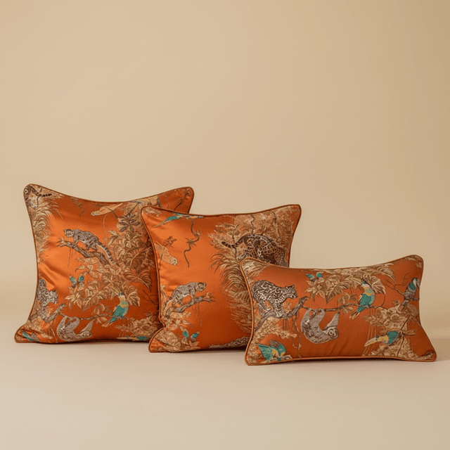 Jaguar Jacquard Pillow Cover Pillow Cover - Palatium Lux