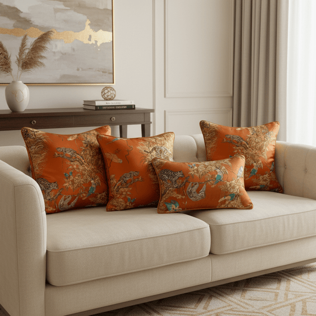 Jaguar Jacquard Pillow Cover Pillow Cover - Palatium Lux
