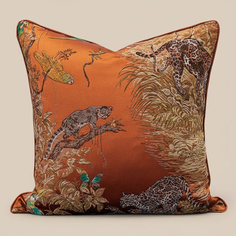 Jaguar Jacquard Pillow Cover Pillow Cover - Palatium Lux
