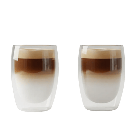 Kaelis Double Wall Glass Mug Set 250 - 450ml Kitchen - Palatium Lux