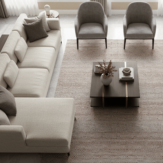 Karsia Handwoven Wool Rug - 5 x 8 Rugs - Palatium Lux
