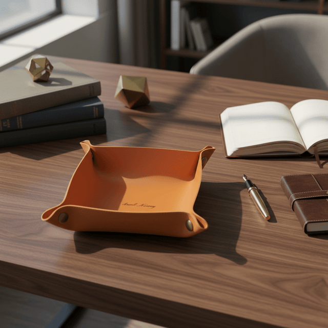 Key Essentials Leather Valet Tray leather - Palatium Lux