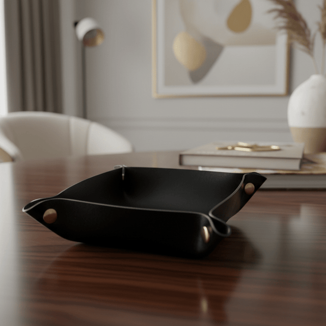 Key Essentials Leather Valet Tray leather - Palatium Lux