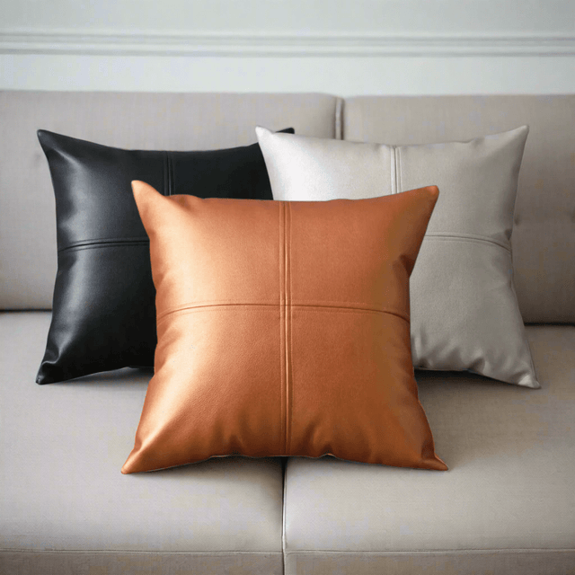 Laila Leatherette Pillow Cover Pillow Cover - Palatium Lux