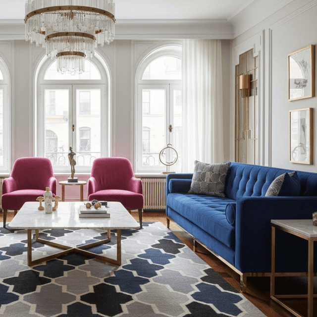 Laurentia Handwoven Wool Rug - 5 x 8 - Palatium Lux