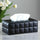 Leather Lux Tissue Holder Rectangle Black leather - Palatium Lux