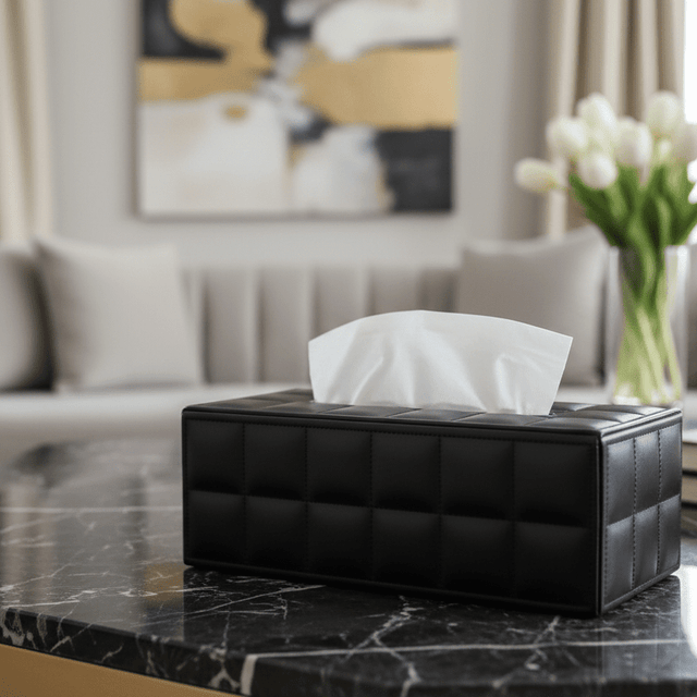 Leather Lux Tissue Holder leather - Palatium Lux