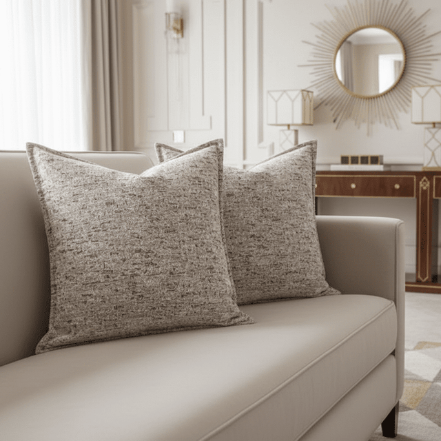 Lela Beige Pillow Cover pillow covers - Palatium Lux