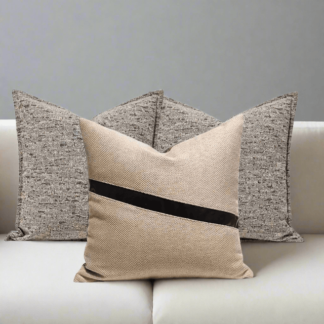 Lela Beige Pillow Cover pillow covers - Palatium Lux