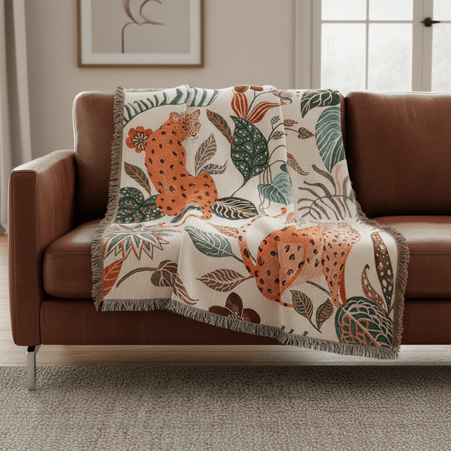 Leopard Muse Throw Blanket - Palatium Lux