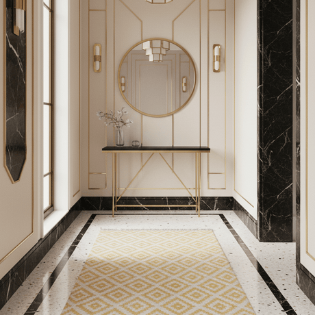 Lumen Honey Handwoven Wool Rug - 4.3 x 5 Rugs - Palatium Lux