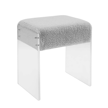 Lumera Accent Stool - Gray - Palatium Lux