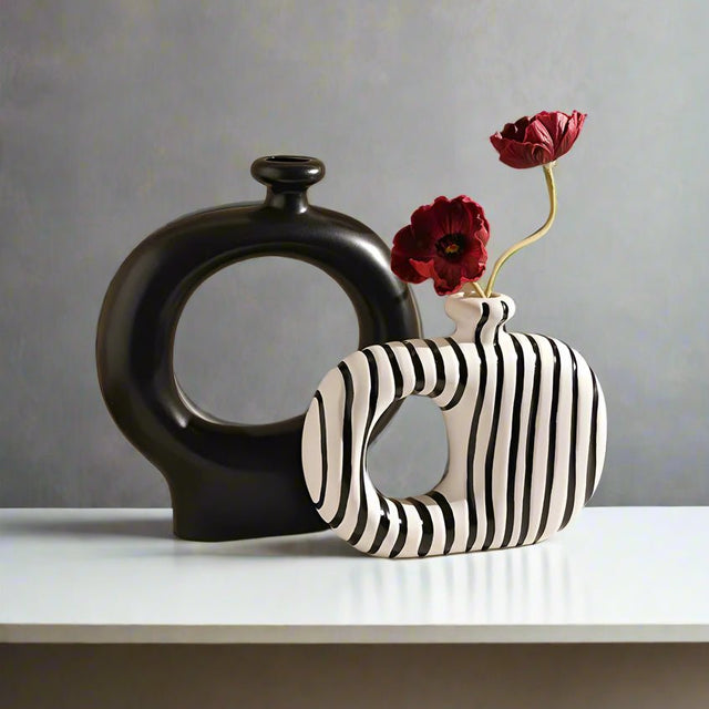 Luna Duo Ceramic Vases - Set of 2 Vase - Palatium Lux