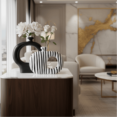 Luna Duo Ceramic Vases - Set of 2 Vase - Palatium Lux