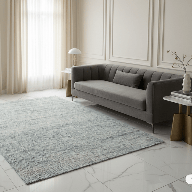 Lunar Coast Handwoven Wool Rug - 5 x 8 - Palatium Lux