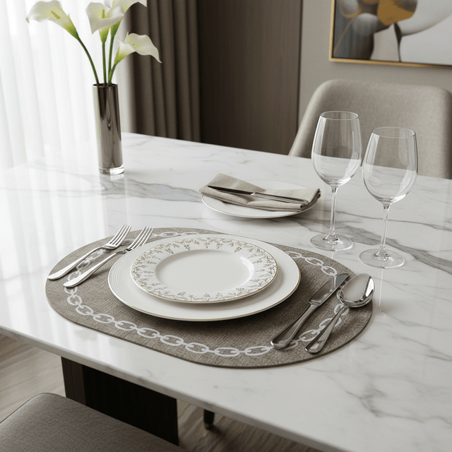 Marquess Faux Leather Placemats Kitchen - Palatium Lux